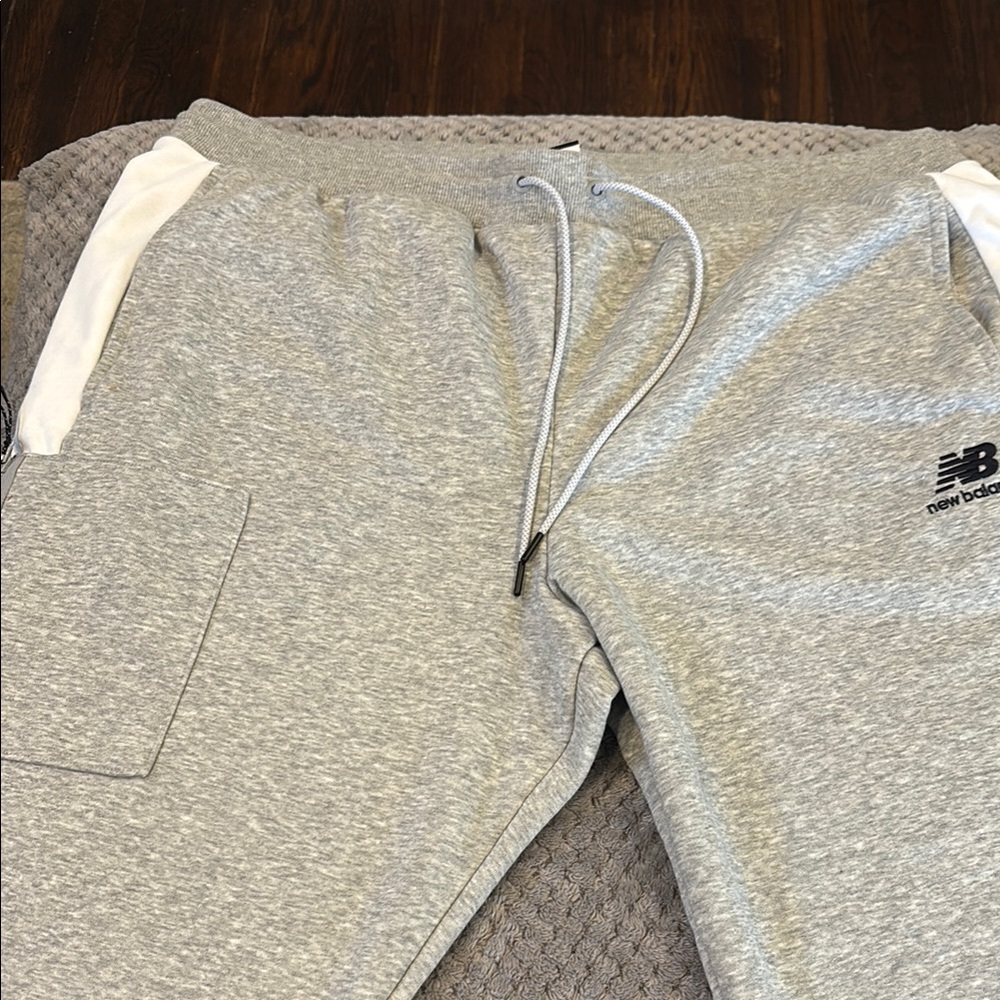 New Balance Gray Joggers with White Accents